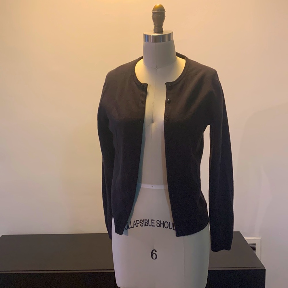 Deep brown button up sweater